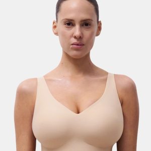 Chantelle soft stretch power plunge bh golden beige