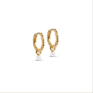 Enamel Hoops Belle Pearl