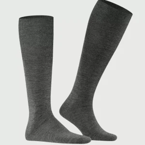 Falke Herre Airport Knestrømpe ull Dark grey