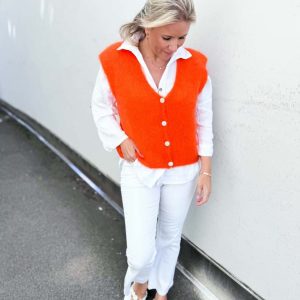 Love Forever Mickan Mohair Vest Orange